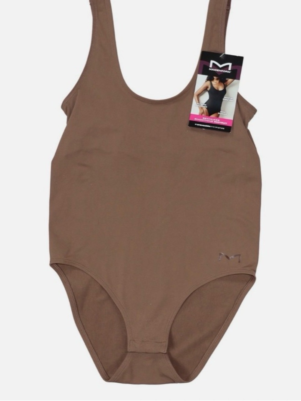 NWT Maidenform Size M Women's Smoothing Seamless Built-In Bra Bodysuit DMS103